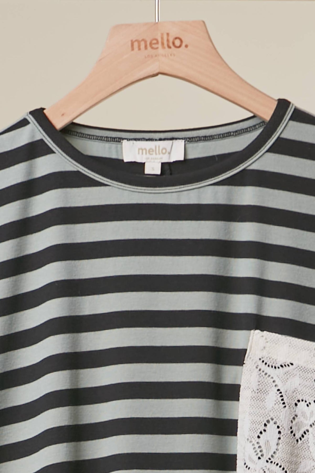 Mello Striped Lace Top