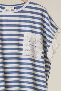 Mello Striped Lace Top