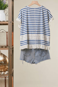 Mello Striped Lace Top