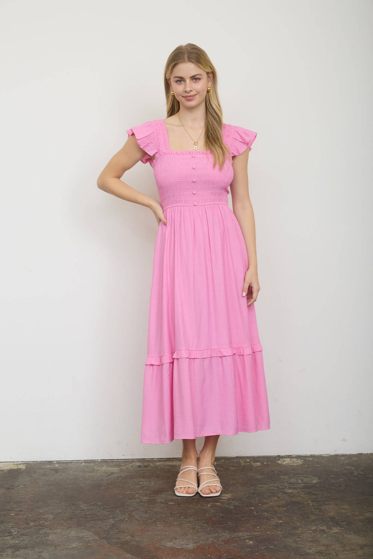Pink Paradise Midi Dress