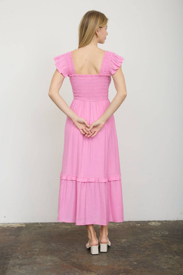 Pink Paradise Midi Dress