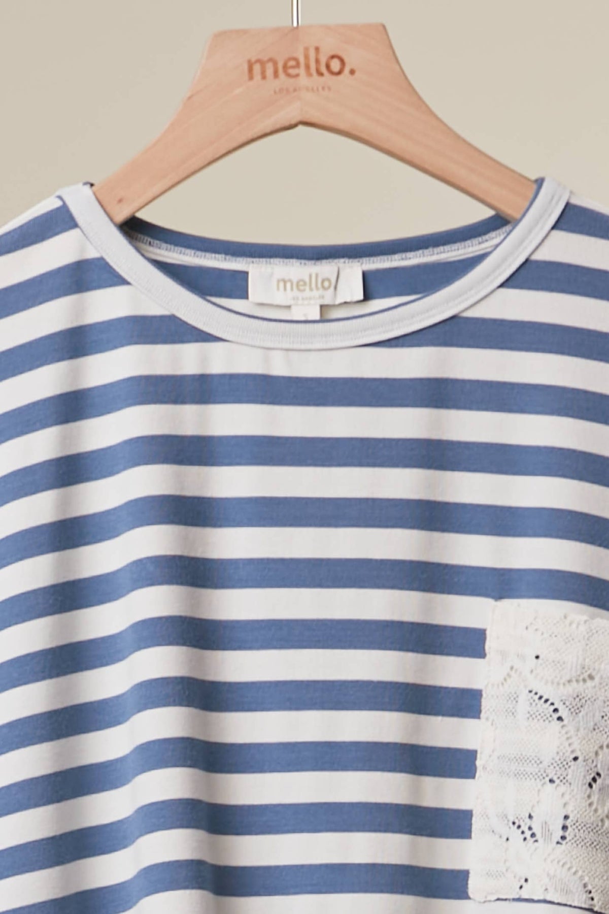 Mello Striped Lace Top