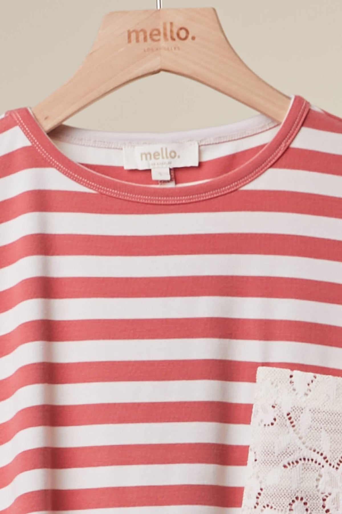 Mello Striped Lace Top