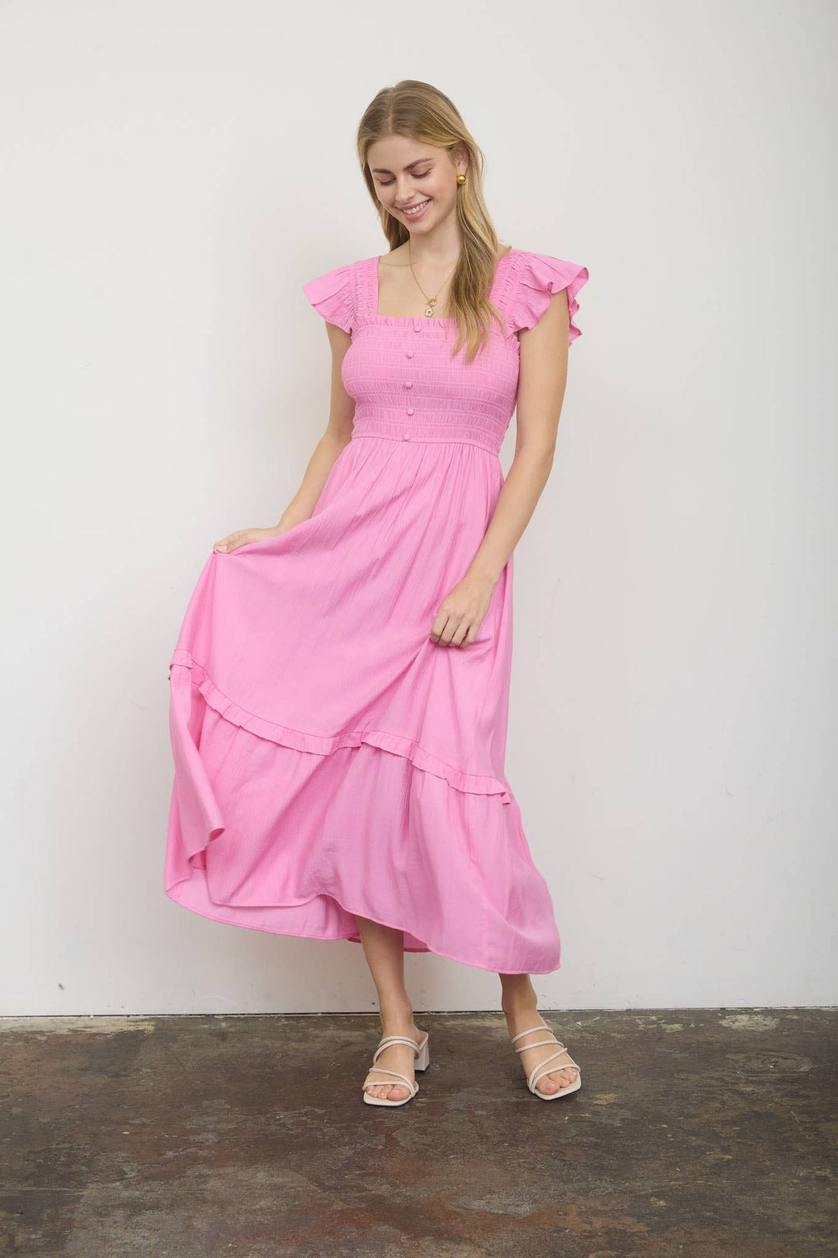 Pink Paradise Midi Dress