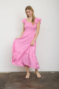 Pink Paradise Midi Dress