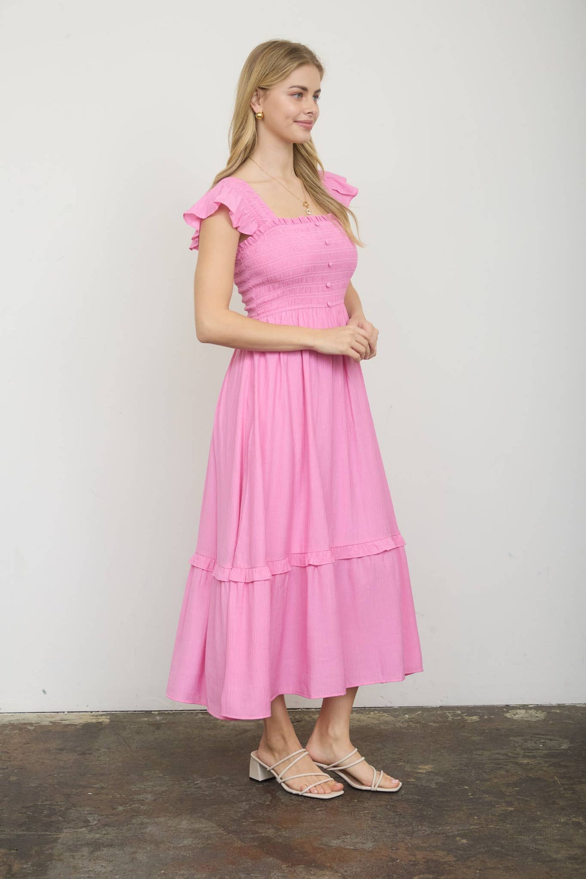 Pink Paradise Midi Dress